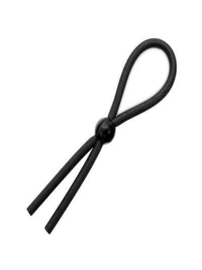 love in leather silicone cock tie black